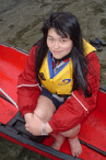 Samantha Lim sitting on kayak